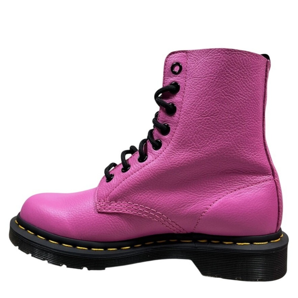 Dr Martens Pink Leather 8 Eye Lace‎ Up Boots Women US 7 EU 38 girlhoodcore goth - Picture 4 of 9